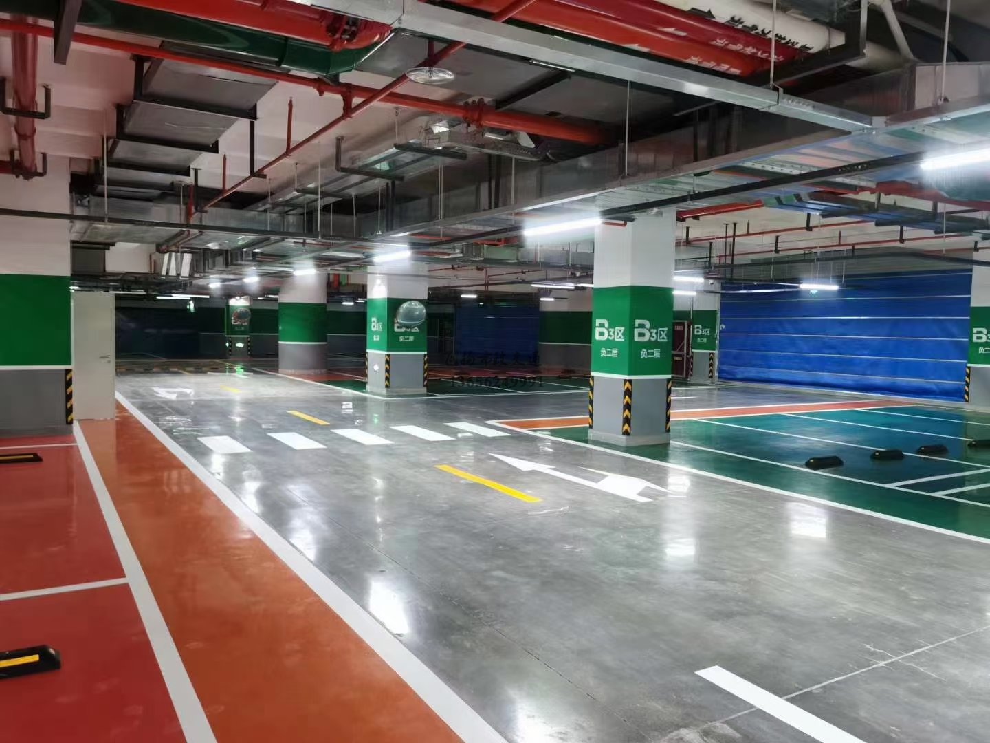 蘇州大型車庫停車場冷涂劃線施工方案做法內容？